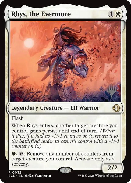 Rhys, the Evermore - Promo Pack: Lorwyn Eclipsed Magic: The Gathering trading card