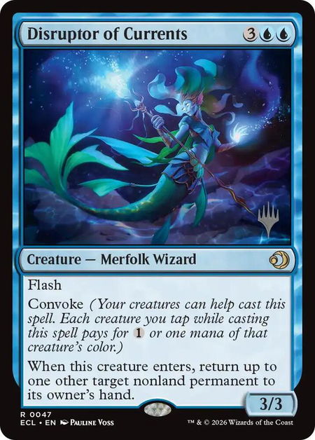 Disruptor of Currents trading card from Promo Pack: Lorwyn Eclipsed Disruptor of Currents - Promo Pack: Lorwyn Eclipsed Magic: The Gathering trading card