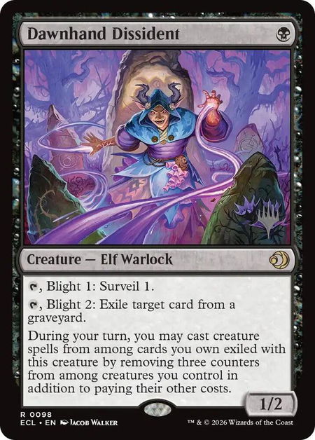 Dawnhand Dissident - Promo Pack: Lorwyn Eclipsed Magic: The Gathering trading card