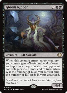 Gloom Ripper - Promo Pack: Lorwyn Eclipsed (PPECL) #102 - Rare Magic: The Gathering Trading Card