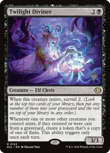 Twilight Diviner trading card from Promo Pack: Lorwyn Eclipsed Twilight Diviner - Promo Pack: Lorwyn Eclipsed Magic: The Gathering trading card