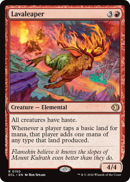 Lavaleaper trading card from Promo Pack: Lorwyn Eclipsed Lavaleaper - Promo Pack: Lorwyn Eclipsed Magic: The Gathering trading card