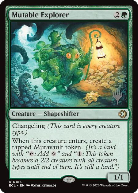 Mutable Explorer trading card from Promo Pack: Lorwyn Eclipsed Mutable Explorer - Promo Pack: Lorwyn Eclipsed Magic: The Gathering trading card