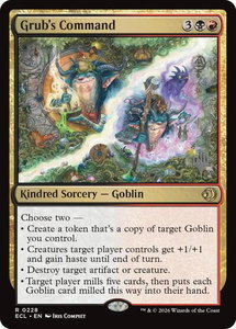Grub's Command - Promo Pack: Lorwyn Eclipsed (PPECL) #228 - Rare Magic: The Gathering Trading Card