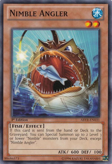 Nimble Angler - Abyss Rising YuGiOh trading card
