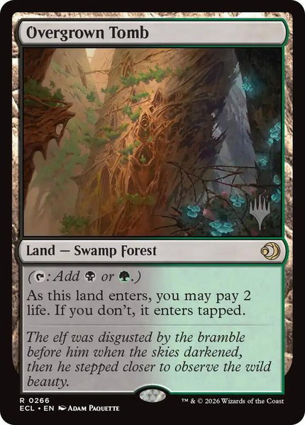 Overgrown Tomb - Promo Pack: Lorwyn Eclipsed Magic: The Gathering trading card