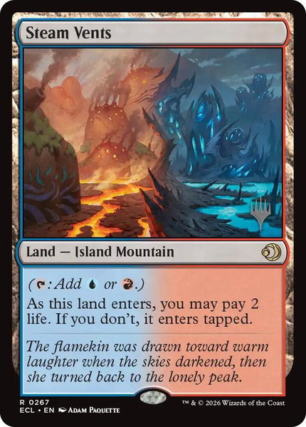 Steam Vents - Promo Pack: Lorwyn Eclipsed Magic: The Gathering trading card
