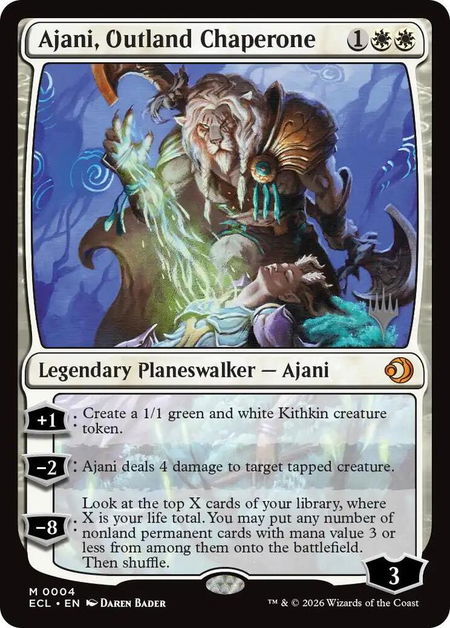 Ajani, Outland Chaperone - Promo Pack: Lorwyn Eclipsed Magic: The Gathering trading card