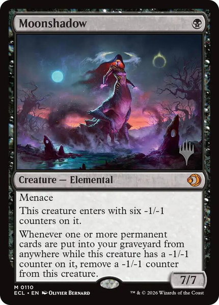 Moonshadow trading card from Promo Pack: Lorwyn Eclipsed Moonshadow - Promo Pack: Lorwyn Eclipsed Magic: The Gathering trading card