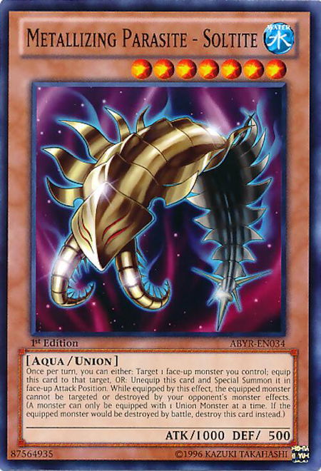 Metallizing Parasite - Soltite - Abyss Rising YuGiOh trading card