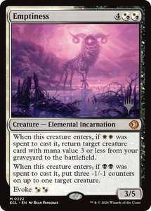 Emptiness - Promo Pack: Lorwyn Eclipsed (PPECL) #222 - Mythic Rare Magic: The Gathering Trading Card