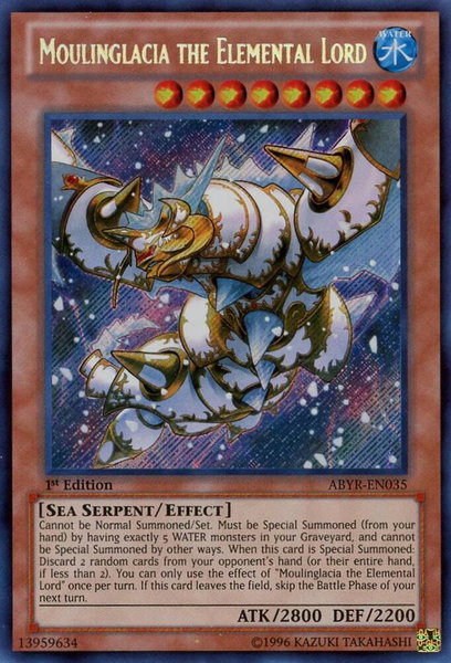 Moulinglacia the Elemental Lord - Abyss Rising YuGiOh trading card