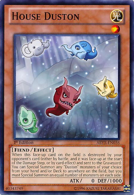 House Duston trading card from Abyss Rising House Duston - Abyss Rising YuGiOh trading card