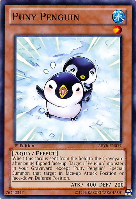Puny Penguin - Abyss Rising YuGiOh trading card