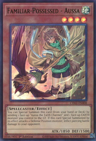 Familiar-Possessed - Aussa trading card from THE CHRONICLES DECK: Spirit Charmers (All-Foil Edition) Familiar-Possessed - Aussa - THE CHRONICLES DECK: Spirit Charmers (All-Foil Edition) YuGiOh trading card