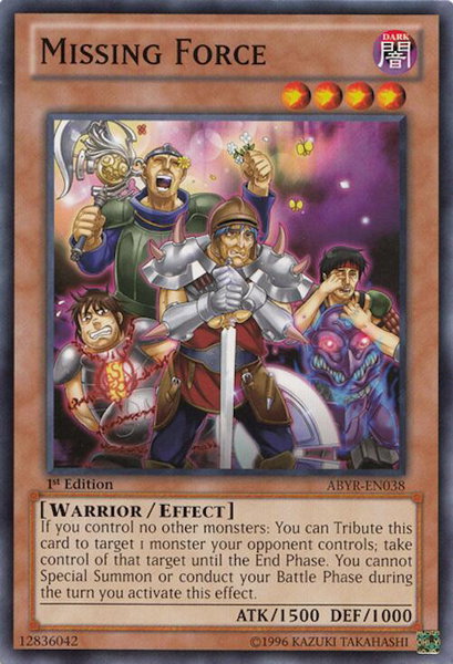 Missing Force trading card from Abyss Rising Missing Force - Abyss Rising YuGiOh trading card