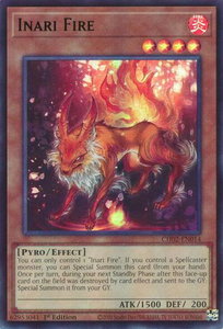 Inari Fire - THE CHRONICLES DECK: Spirit Charmers (All-Foil Edition) (CH02) #CH02-EN014 - Ultra Rare YuGiOh Trading Card