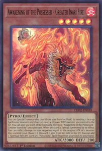 Awakening of the Possessed - Greater Inari Fire - THE CHRONICLES DECK: Spirit Charmers (All-Foil Edition) (CH02) #CH02-EN018 - Ultra Rare YuGiOh Trading Card