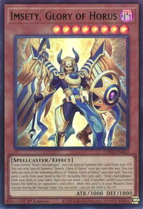 Imsety, Glory of Horus - THE CHRONICLES DECK: Spirit Charmers (All-Foil Edition) (CH02) #CH02-EN022 - Ultra Rare YuGiOh Trading Card