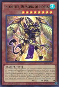 Duamutef, Blessing of Horus - THE CHRONICLES DECK: Spirit Charmers (All-Foil Edition) (CH02) #CH02-EN023 - Ultra Rare YuGiOh Trading Card