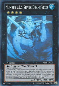 Number C32: Shark Drake Veiss (Ghost Rare) - Abyss Rising (ABYR) #ABYR-EN039 - Ghost Rare YuGiOh Trading Card
