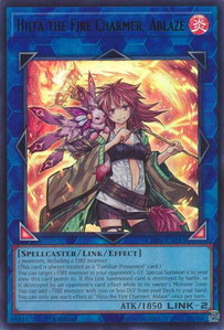 Hiita the Fire Charmer, Ablaze - THE CHRONICLES DECK: Spirit Charmers (All-Foil Edition) (CH02) #CH02-EN043 - Ultra Rare YuGiOh Trading Card