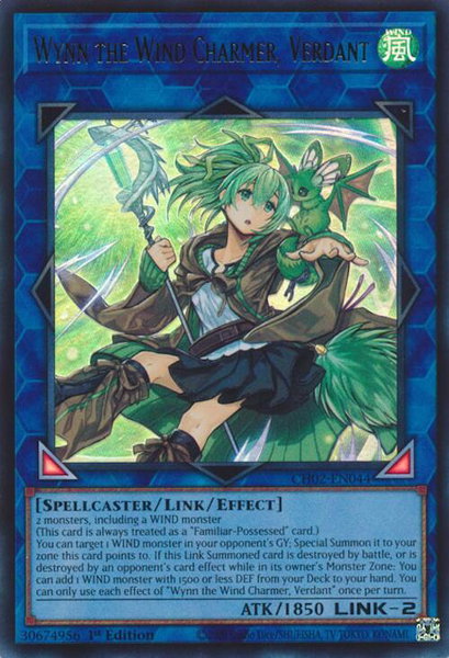 Wynn the Wind Charmer, Verdant trading card from THE CHRONICLES DECK: Spirit Charmers (All-Foil Edition) Wynn the Wind Charmer, Verdant - THE CHRONICLES DECK: Spirit Charmers (All-Foil Edition) YuGiOh trading card