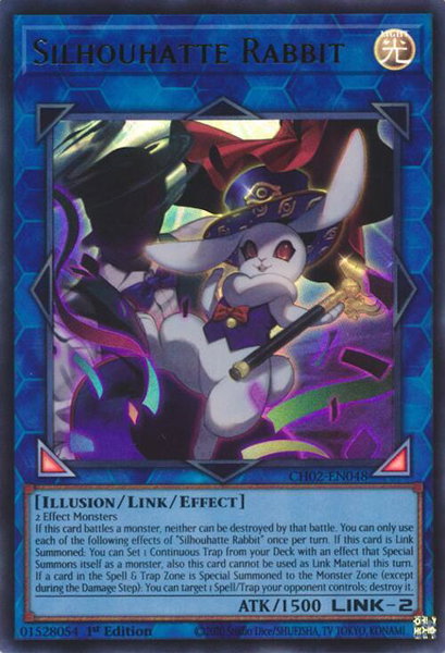 Silhouhatte Rabbit trading card from THE CHRONICLES DECK: Spirit Charmers (All-Foil Edition) Silhouhatte Rabbit - THE CHRONICLES DECK: Spirit Charmers (All-Foil Edition) YuGiOh trading card