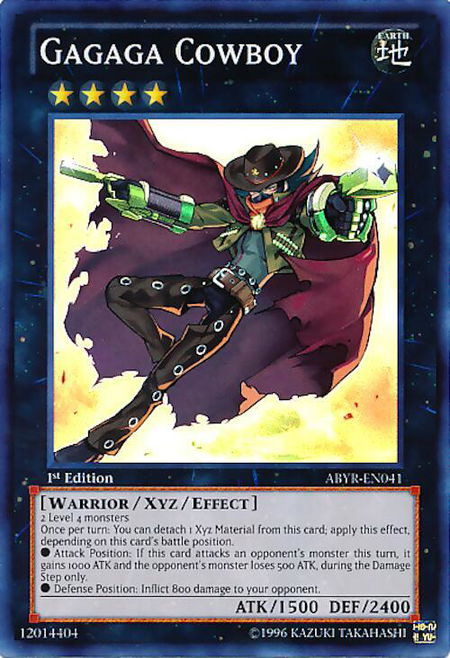 Gagaga Cowboy - Abyss Rising YuGiOh trading card