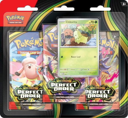 Perfect Order 3 Pack Blister [Chikorita] - ME03: Perfect Order Pokémon trading card