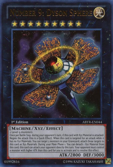 Number 9: Dyson Sphere - Abyss Rising YuGiOh trading card