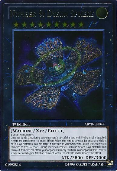 Number 9: Dyson Sphere (UTR) trading card from Abyss Rising Number 9: Dyson Sphere (UTR) - Abyss Rising YuGiOh trading card