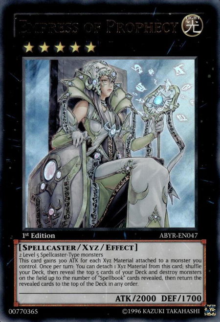 Empress of Prophecy - Abyss Rising YuGiOh trading card