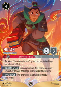 Mulan - Charging Ahead - Disney Lorcana Promo Cards (DLPC) #7 - Promo Disney Lorcana Trading Card