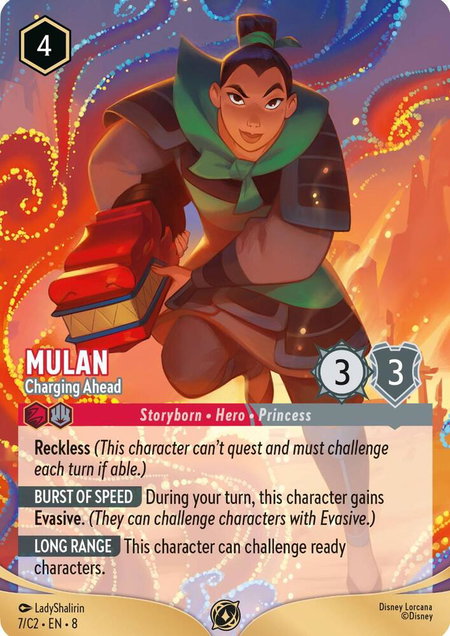 Mulan - Charging Ahead - Disney Lorcana Promo Cards Disney Lorcana trading card
