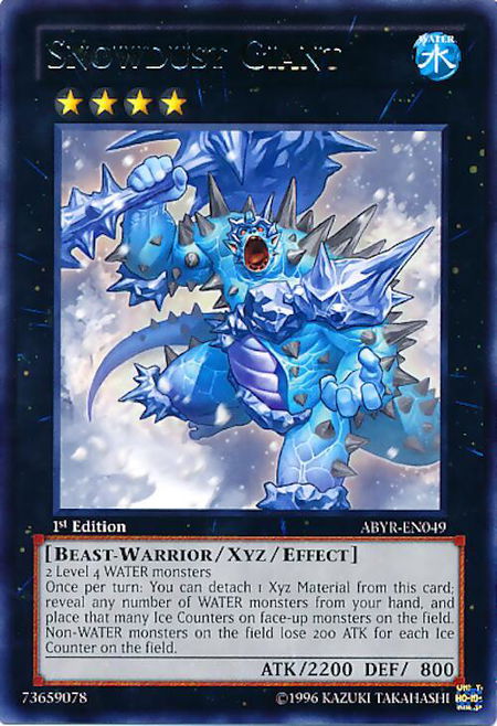 Snowdust Giant - Abyss Rising YuGiOh trading card