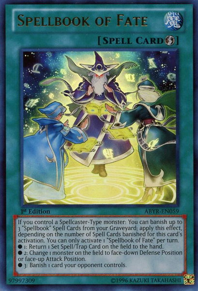 Spellbook of Fate - Abyss Rising YuGiOh trading card