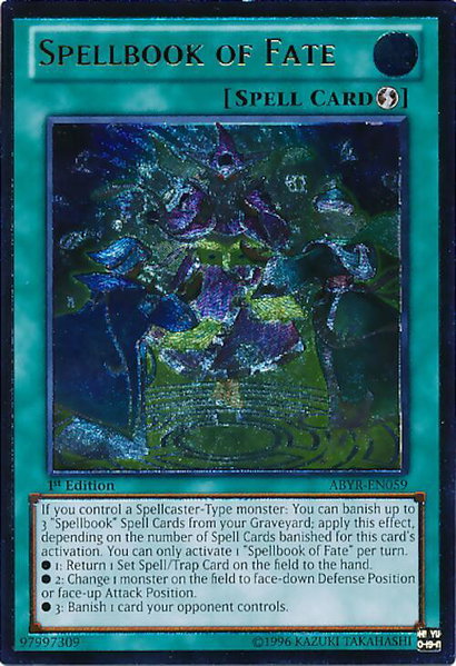Spellbook of Fate (UTR) - Abyss Rising YuGiOh trading card