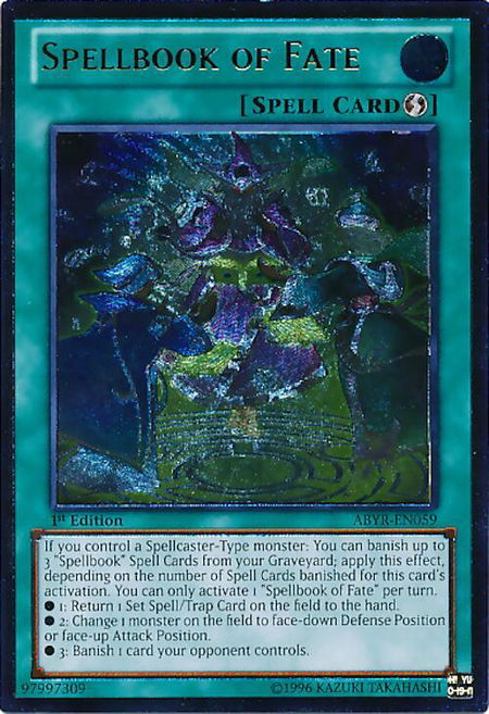 Spellbook of Fate (UTR) trading card from Abyss Rising Spellbook of Fate (UTR) - Abyss Rising YuGiOh trading card