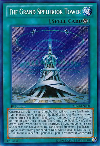 The Grand Spellbook Tower - Abyss Rising YuGiOh trading card