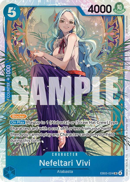 Nefeltari Vivi (024) trading card from Extra Booster: One Piece Heroines Edition Nefeltari Vivi (024) - Extra Booster: One Piece Heroines Edition One Piece trading card