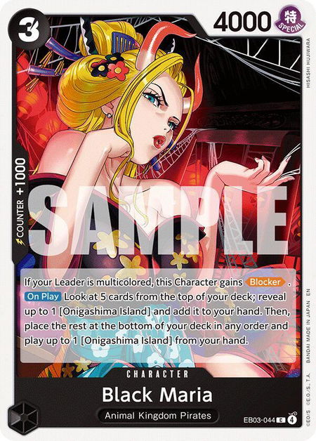 Black Maria trading card from Extra Booster: One Piece Heroines Edition Black Maria - Extra Booster: One Piece Heroines Edition One Piece trading card