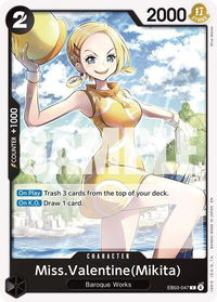 Miss.Valentine(Mikita) - Extra Booster: One Piece Heroines Edition (EB-03) #EB03-047 - Common One Piece Trading Card