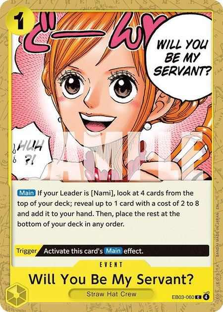 Will You Be My Servant? - Extra Booster: One Piece Heroines Edition One Piece trading card