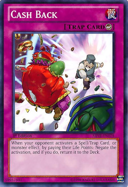 Cash Back - Abyss Rising YuGiOh trading card