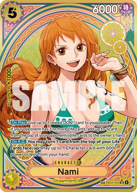 Nami (053) (SP) trading card from Extra Booster: One Piece Heroines Edition Nami (053) (SP) - Extra Booster: One Piece Heroines Edition One Piece trading card