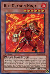 Red Dragon Ninja - Abyss Rising (ABYR) #ABYR-EN082 - Super Rare YuGiOh Trading Card