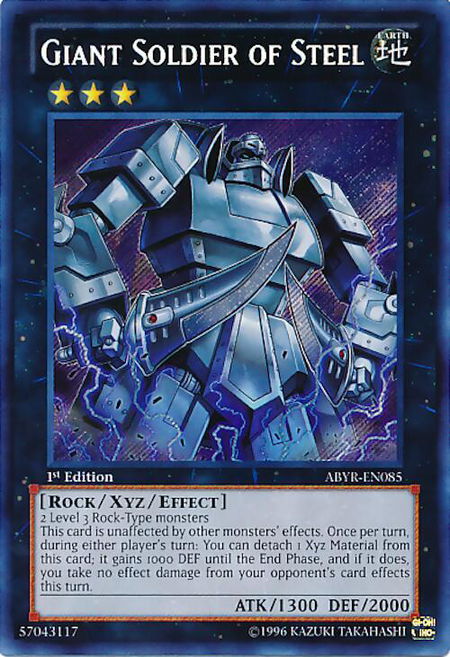 Giant Soldier of Steel trading card from Abyss Rising Giant Soldier of Steel - Abyss Rising YuGiOh trading card