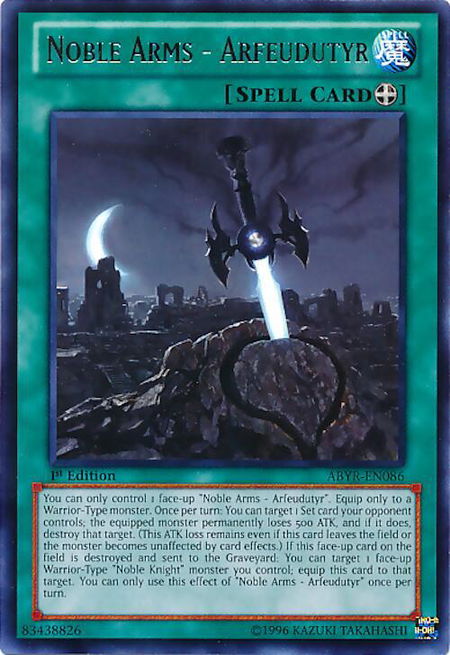 Noble Arms - Arfeudutyr - Abyss Rising YuGiOh trading card