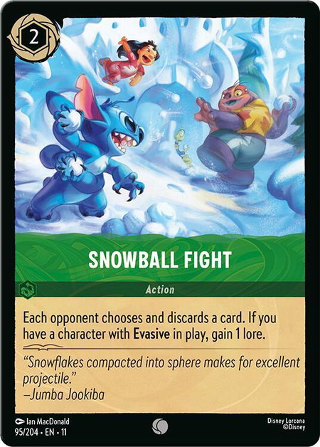 Snowball Fight - Winterspell Disney Lorcana trading card